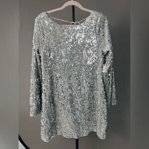 Ardene Sparkling Silver Sequin Dress